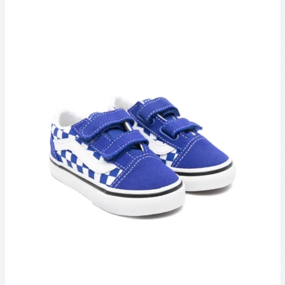 Vans Kids Royal Blue Checkerboard Old Skool Sneakers